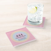 Moderne Aura Angel-nummers 444 Glazen Onderzetter (Schuin)