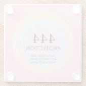 Moderne Aura Angel-nummers 444 Glazen Onderzetter (Achterkant)