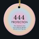 Moderne Aura Angel-nummers 444 Keramisch Ornament<br><div class="desc">Het spirituele ombre ontwerp,  met engel 444,  een getal,  dat symboliseert dat je beschermd wordt door Universe en je spirituele gidsen,  ongeacht de hardheid waarmee je wordt geconfronteerd.</div>