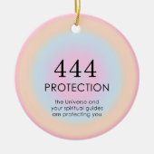 Moderne Aura Angel-nummers 444 Keramisch Ornament (Voorkant)