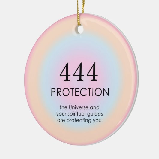 Moderne Aura Angel-nummers 444 Keramisch Ornament (Links)