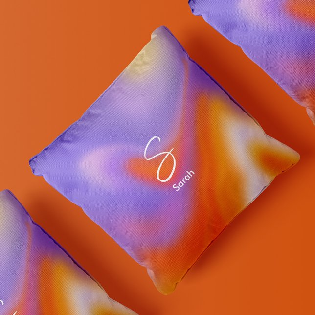 Moderne aura kleurrijke gradiënt typografie kussen (Creator heeft geüpload)