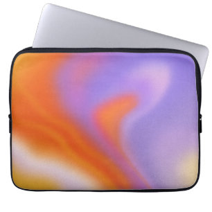 Moderne aura kleurrijke gradiënt typografie laptop sleeve