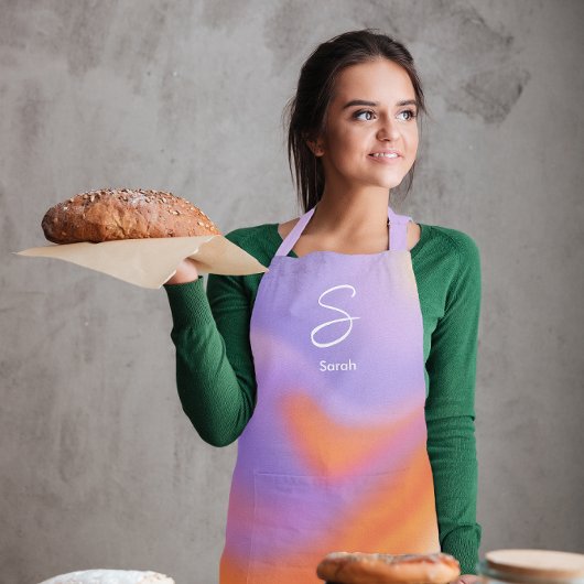 Moderne aura kleurrijke gradiënt typografie schort