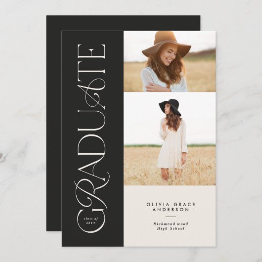 Moderne aura roze, kleurrijke typografie multi-fot (Voorkant / Achterkant)