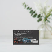 Moderne Auto Broker Business Card-template Visitekaartje (Staand voorkant)