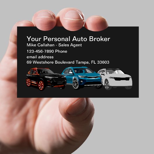 Moderne Auto Broker Business Card-template Visitekaartje