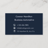 Moderne Auto Care Auto Reparatie Onderhoud Donkerb Visitekaartje (Achterkant)