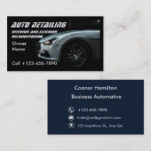 Moderne Auto Care Auto Reparatie Onderhoud Donkerb Visitekaartje (Voorkant / Achterkant)