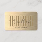 Moderne Auto Care Car Driver Elegant Goud Metallic Visitekaartje (Voorkant)