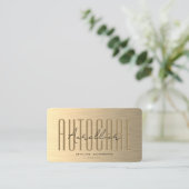 Moderne Auto Care Car Driver Elegant Goud Metallic Visitekaartje (Staand voorkant)