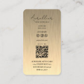 Moderne Auto Care Car Driver Elegant Goud Metallic Visitekaartje (Achterkant)