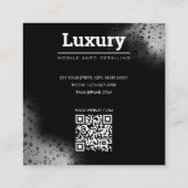 Moderne Auto Detailing Auto Reiniging Wash Automot Vierkante Visitekaartje (Achterkant)