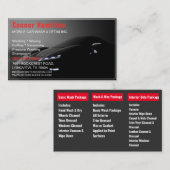 Moderne Auto Detailing Car Wash Elegant Donker Visitekaartje (Voorkant / Achterkant)