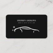 Moderne Auto Detailing Reiniging Auto Reparatie QR Visitekaartje (Voorkant)