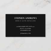 Moderne Auto Detailing Reiniging Auto Reparatie Zw Visitekaartje (Achterkant)