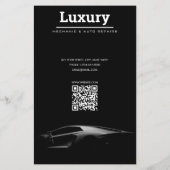 Moderne auto detaillering auto reinigen waslijst flyer (Achterkant)