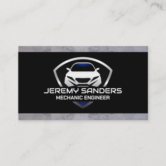 Moderne auto | Embleem Schild Visitekaartje (Voorkant)