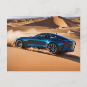 Moderne auto in de woestijn briefkaart (Voorkant)