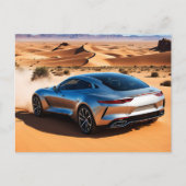 Moderne auto in de woestijn briefkaart (Voorkant)
