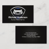 Moderne auto Logo badge | Automatische services Visitekaartje (Voorkant / Achterkant)
