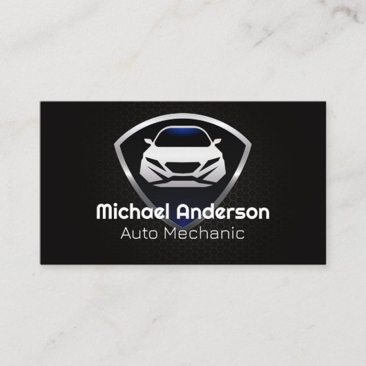 Moderne auto Logo badge | Automatische services Visitekaartje (Voorkant)