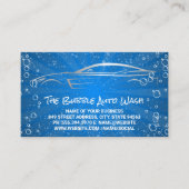 Moderne auto Logo | Blauwe lichtbellen | Automatis Visitekaartje (Voorkant)