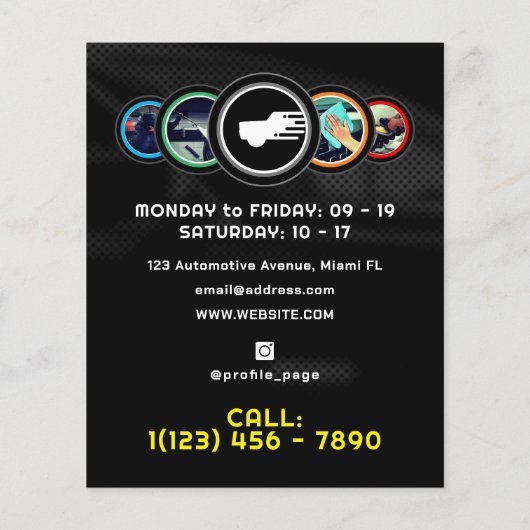 Moderne auto-logo flyer (Achterkant)