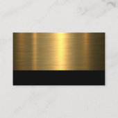 Moderne auto Logo | Goud metaal Visitekaartje (Achterkant)