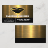 Moderne auto Logo | Goud metaal Visitekaartje (Voorkant / Achterkant)