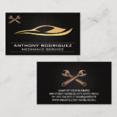 Moderne Auto Logo | koolstofvezel | Moersleutels Visitekaartje (Voorkant / Achterkant)