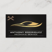 Moderne Auto Logo | koolstofvezel | Moersleutels Visitekaartje (Voorkant)