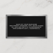 Moderne auto-Logo | Metaalgrens Visitekaartje (Achterkant)