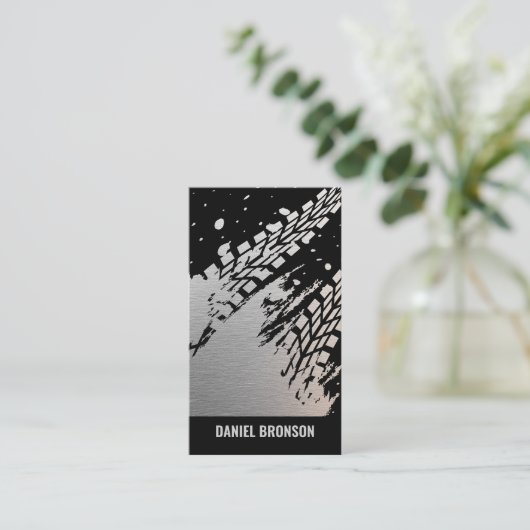 Moderne Auto Mechanic Reparatie Service Visitekaartje (Staand voorkant)