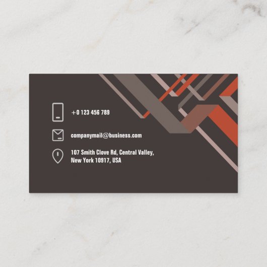 Moderne Auto Mechanica Auto Service BS Kaart Visitekaartje (Achterkant)