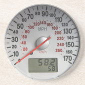 Moderne Auto Snelheidsmeter 170 MPH Zandsteen Onderzetter (Voorkant)