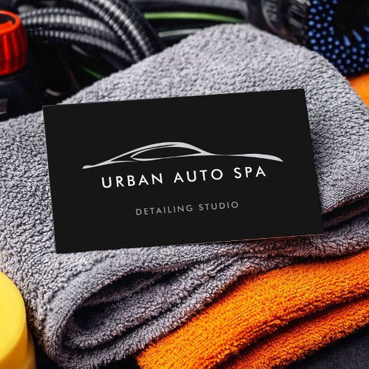Moderne Auto Spa-detailing Visitekaartje