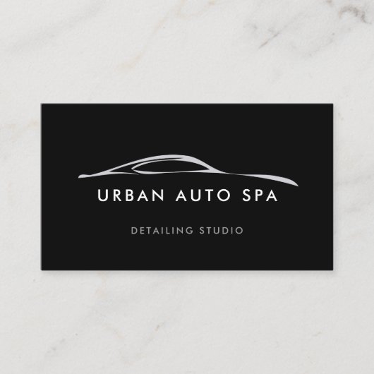 Moderne Auto Spa-detailing Visitekaartje (Voorkant)