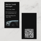 Moderne auto / voertuig / auto QR-code & sociale m Visitekaartje (Voorkant / Achterkant)