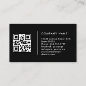 Moderne auto / voertuig / auto QR-code & sociale m Visitekaartje (Achterkant)