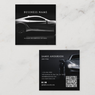 Moderne Auto/Voertuig/Wagen QR Code & Sociale Medi Vierkante Visitekaartje