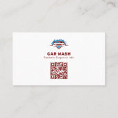 Moderne auto was | Witte maroon Visitekaartje (Achterkant)