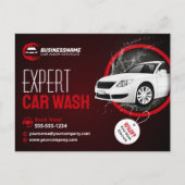 Moderne Auto Wash Auto Detailing Automobiel Wassen Briefkaart (Voorkant)