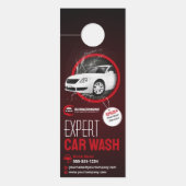 Moderne Auto Wash Auto Detailing Automobiel Wassen Deurhanger (Voorkant)