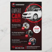 Moderne Auto Wash Auto Detailing Automobiel Wassen Flyer (Voorkant)
