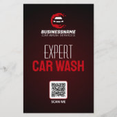 Moderne Auto Wash Auto Detailing Automobiel Wassen Flyer (Achterkant)
