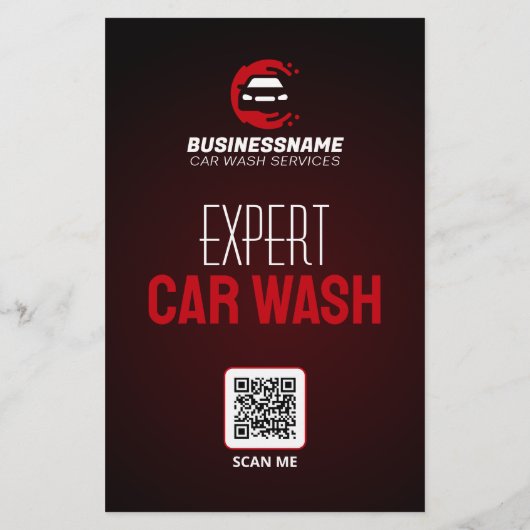 Moderne Auto Wash Auto Detailing Automobiel Wassen Flyer (Achterkant)