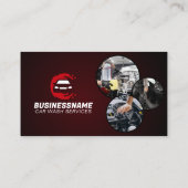 Moderne Auto Wash Auto Detailing Automobiel Wassen Visitekaartje (Achterkant)