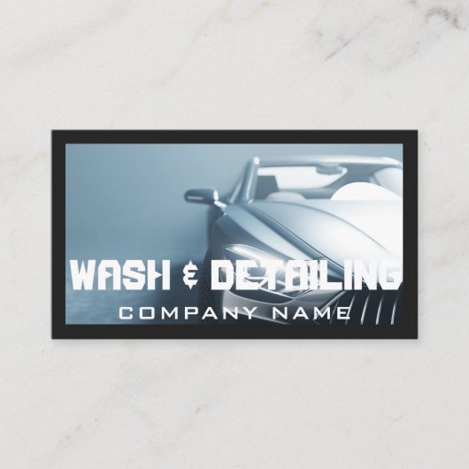 Moderne Auto Wassen & Auto Detailing QR Code Visitekaartje (Voorkant)