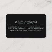 Moderne auto wassen & auto detailleren Visitekaart Visitekaartje (Achterkant)